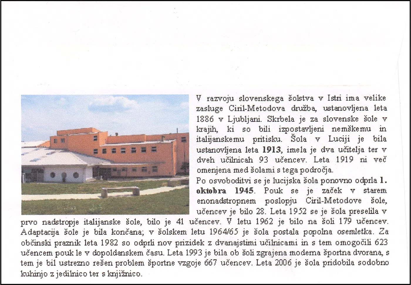 POŠTNE POTI NA OŠ LUCIJA